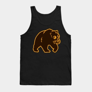 Grizzly Bear Forest Fire Smoke Mask Tank Top